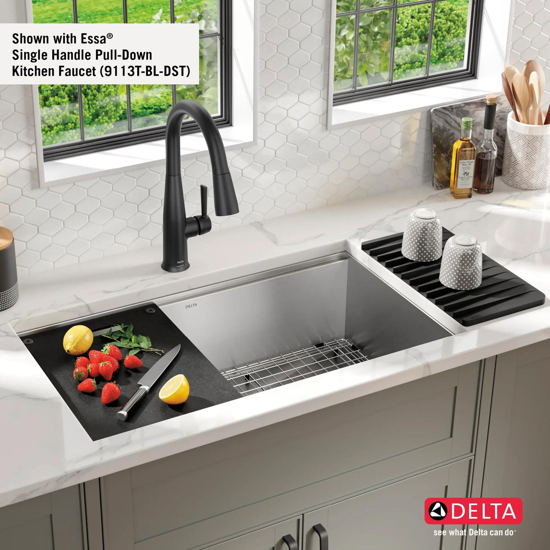 32&rdquo; Workstation Kitchen Sink Undermount&nbsp;16 Gauge&nbsp;Stainless Steel Single Bowl with&nbsp;WorkFlow&trade; Ledge and Accessories
